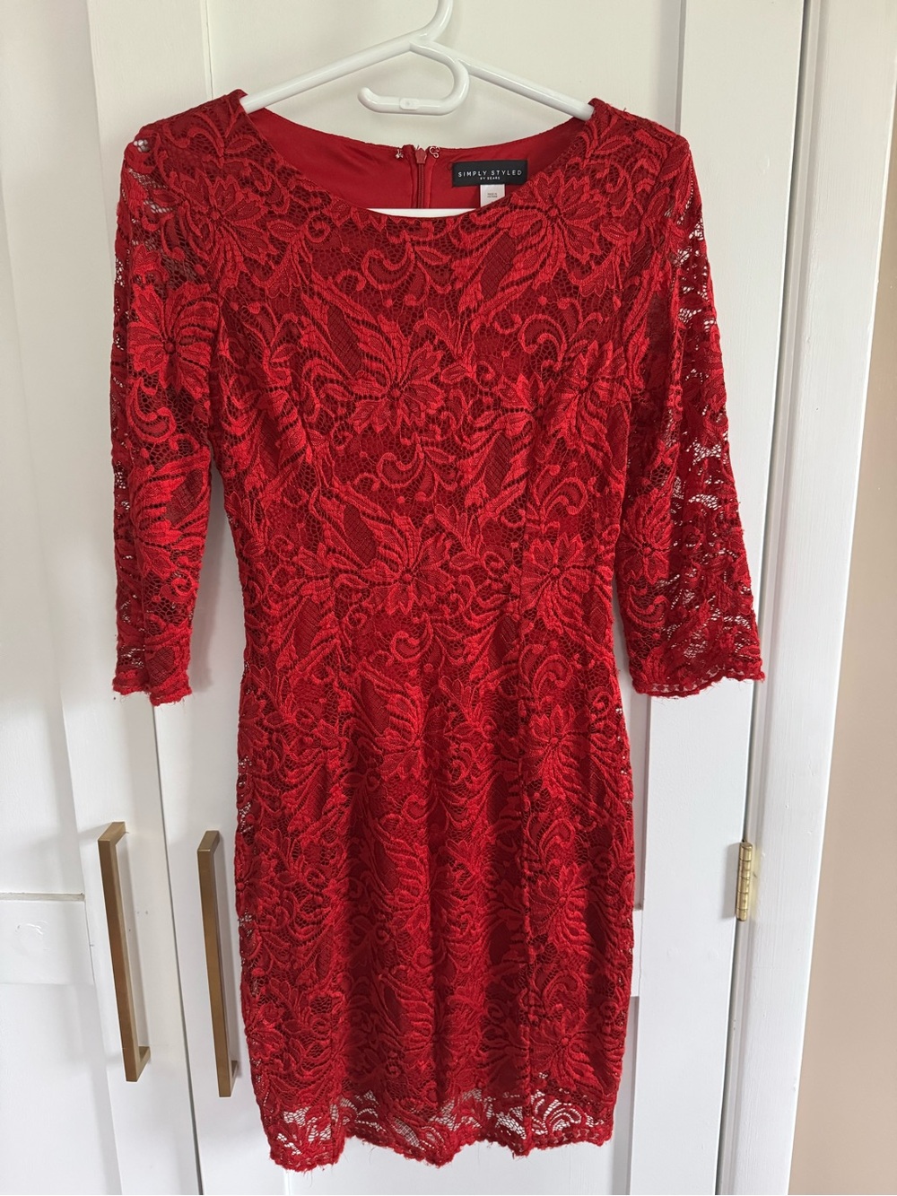 Simply Styled Red Lace Cocktail Dress